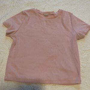 Garage Light Pink Ribbed Tee